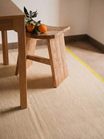 Uni Moderna Flat Beige/Jaune Oeko-Tex Tapis