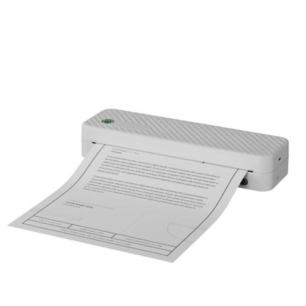 A4 Blækfri Termisk Printer - 8-Tommer Bærbar Farve Termisk Printer, Kompatibel med Smartphones og Computere White