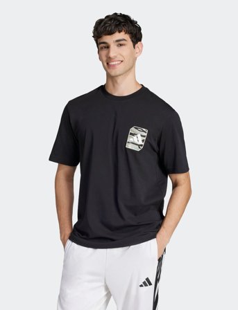 adidas Sportswear M C Camo Wv Tee - Black - S