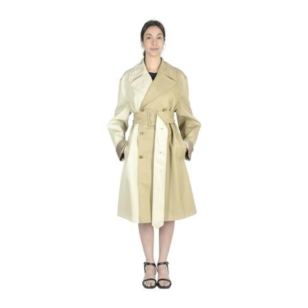 Mm6 Maison Margiela - Trenchcoats - Beige - Dam - Storlek: S, Dam, Storlek: S