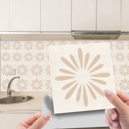 Boho 24st Kakeldekal Dekorativt väggdekal Självhäftande #01 Ljusfilm*15x15cm-24 tabletter