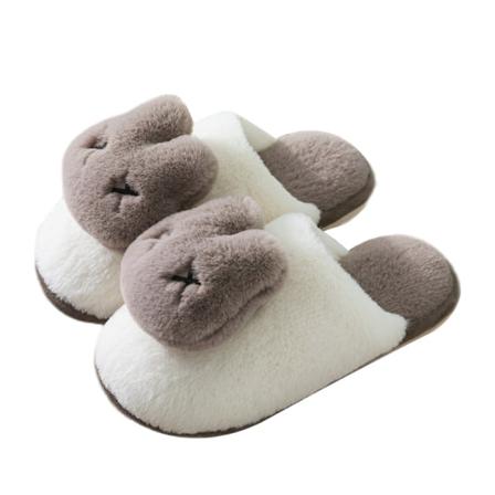 Kvinnor Flat Fuzzy Tofflor Slip On House Skor
