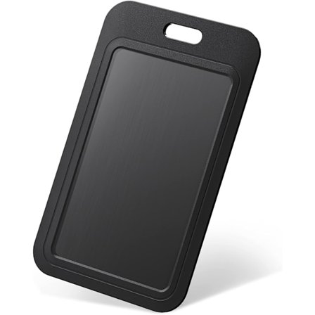 3-pakning Skyvbar ID-kortholder Hard Svart Vertikal Plastikkortveske Beskyttende Pose med Klart Vindu for Kontor Skole ID Kredittkort Nøkkelkort