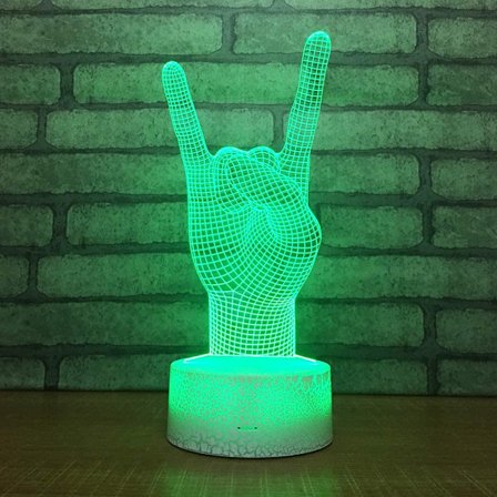 3D Kärleks Hjärta Nattlampa Illusion Nattlampa 7 Färg