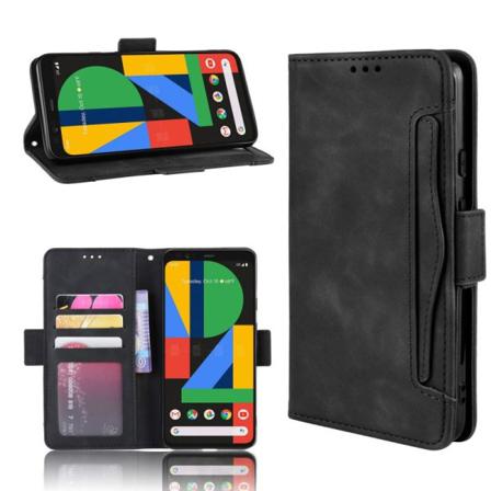 Google Pixel 4 Plånboksfodral Pu-läder 6-fack Winston V3 Svart