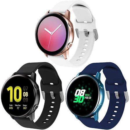 Silikonarmband Kompatibelt med Samsung Galaxy Watch 3 41mm Armband / Active 40mm Armband / Active 2 Armband / Galaxy Watch 42mm Armband, Kvinnor Män 