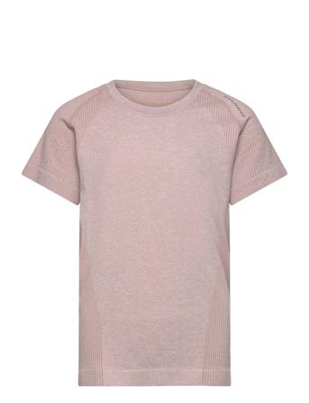 Halen Jr. Seamless S/S Tee Tops T-shirts Sports Tops Pink Endurance