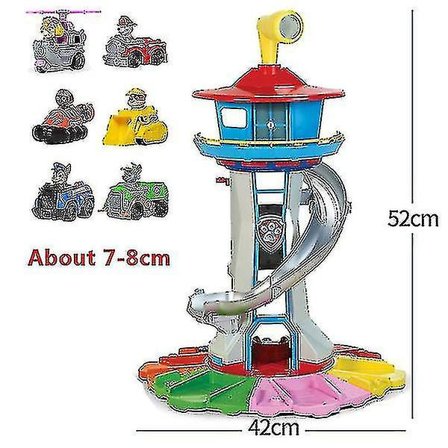 Paw Patrol -suuri tornipentujen päämaja, musiikillinen valolelu, Patrulla Canina Lookout -lelusetti, lasten syntymäpäivälahja, Roman