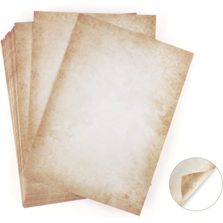 100 ark printerpapir med mønster gammelt papir DIN A4 Absofin