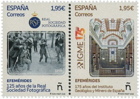 Spanien - Det Nationale Geologiske og Mineinstitut i Spanien - Postfrisk sæt 2v