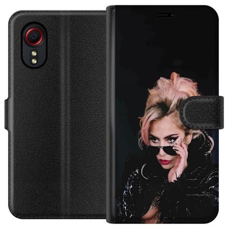 Kompatibelt Lommeboketui til Samsung Galaxy Xcover 5 Lady Gaga portrett med solbriller og dramatisk sminke i mørk glamorøs stil