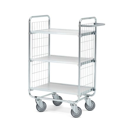 Etagenwagen CRAFT mit 3 Böden, 620 x 425 mm, verzinkt