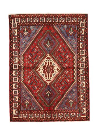 Joshaghan Rug 160X207 Dark Red/Black Wool, Persia
