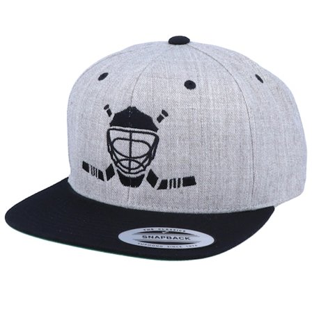 Forza - Gris Gorra - Modern Hockey Logo Heather Grey/Black Snapback @ Hatstore