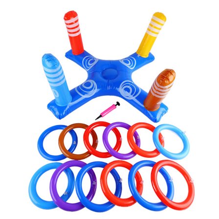 Uppblåsbara ringar för poolkastningsspel - flytande ringar för poolkastningsspel för simning och vattenlekar