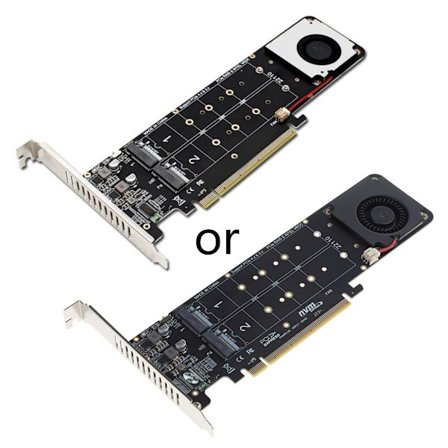 4-Disk NVME for RAID PCI-E X16 delt utvidelseskort støtter M.2 NVME PCIE 4