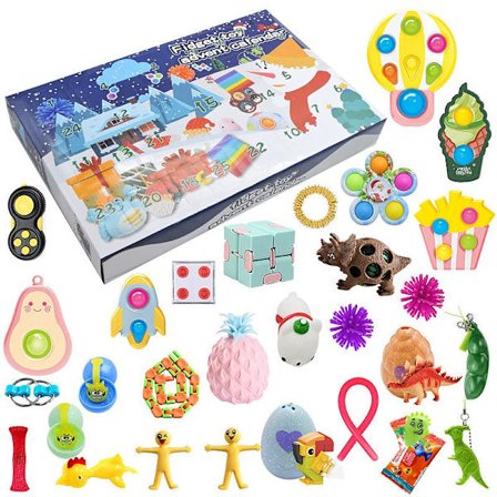 Julkalender med Blind Box - Barnens Avkopplande Leksaker, Knyck-Kul, Julgåva i Blind Box