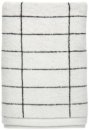 Mette Ditmer TILE STONE Håndklæde Black/ Off-white 50 x 100 cm, Tøj & Bolig, Boligtekstiler, Håndklæder