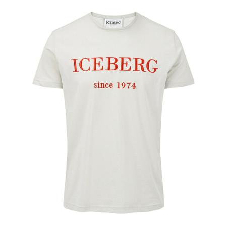 Iceberg, F014 8815 T-shirt Wit, Heren, Maat:XL