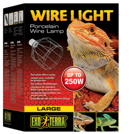 Exoterra - Wire Light - Porcelain Wire Lamp Grå Liten - Reptil - Terrariebelysning - Lysarmaturer for terrarium - ZOO.no
