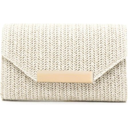 Strå Clutch Veske Sommer Skulderveske Crossbody Veske Strand Raffia Håndveske Konvolutt Veske for Reise