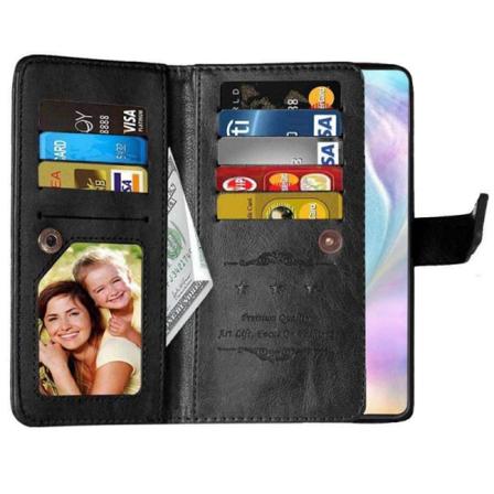 Dubbelflip Flexi 9-kort Huawei P30 Lite (mar-lx1) Svart