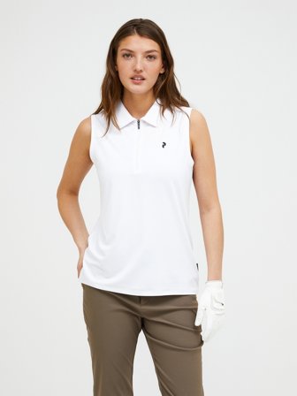 Comfort Zip Sleeveless Polo Women