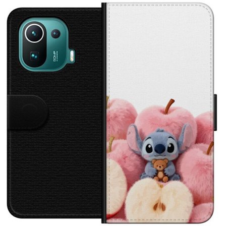 Yhteensopiva Lompakkokotelo Xiaomi Xiaomi Mi 11 Pro Värikäs kollaasi futuristisilla tyttöryhmän hahmoilla, sydämillä ja glitterillä nykyaikaise