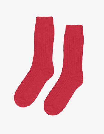 Merino Wool Blend Sock - Scarlet Red - 36-40