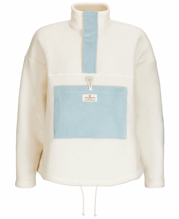 Amundsen V-Bond Cord Fleece Womens Natural/Blue Sky