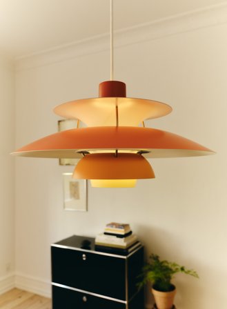PH 5 taklampe Ø50 - oransje nyanser