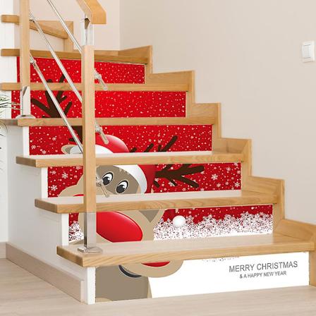 Julstegdekorationer - 3D - 11 Kreativa Avtagbara Trappstickers Julkorridor Trappsticker För Hem DIY