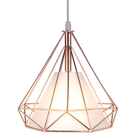 Modern hängande lampa E27 taklampa diamanter bur korg lampskärm