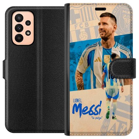 Yhteensopiva Lompakkokotelo Samsung Galaxy A23 Lionel Messin muotokuva Argentiinan pelipaitamuotoilusta, joka on inspiroitunut intohimosta jalkapalloo