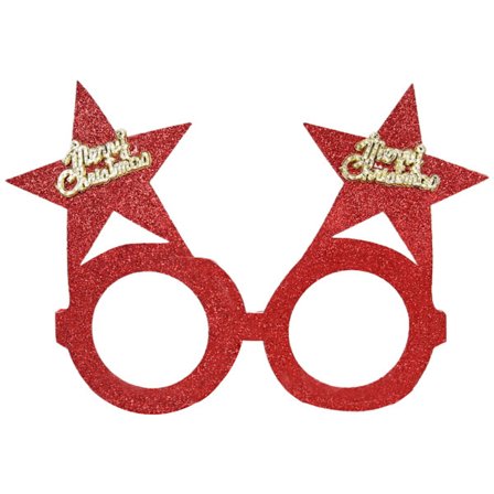 Glittrande julglasögon med ram, juldekorationsglasögon, julfesttillbehör