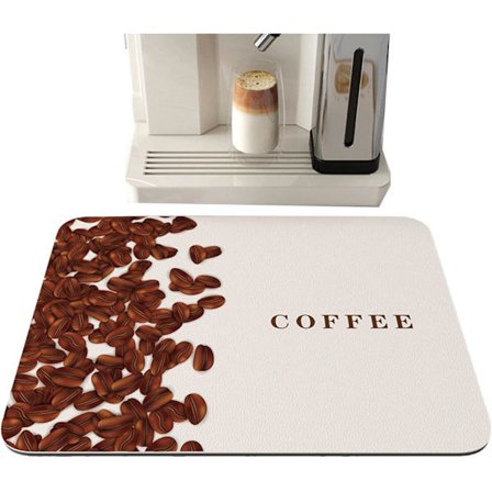 Kaffeunderlag - Tilbehør til kaffebar, absorberende, pletbestandig tørremåtte, der passer under kaffemaskine, kaffekandebakke, espressomaskine