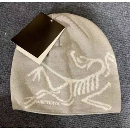 ARC'TERYX Vinterhue til mænd, afslappet varm skihue, blød termisk strikhue til koldt vejr lysegrå