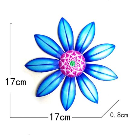 Gjerde Ornament Metall Blomst BLÅ