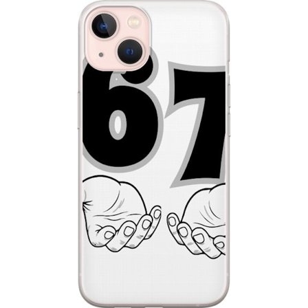 Kompatibel Mobilcover til Apple iPhone 13 mini 67 meme hænder grafisk sort-hvid seks syv hænder illustration trendy moderne æstetik