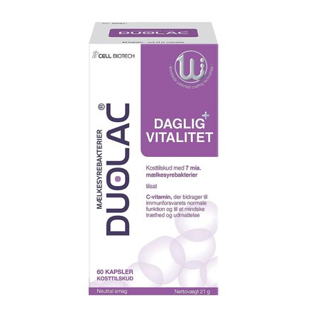 DUOLAC Daglig+ Vitalitet 60 pcs, Helse & Madvarer, Kosttilskud, Immunforsvar