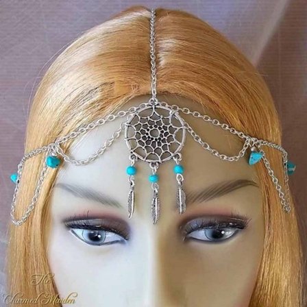 Hårbånd med Kæder og Krystaller til Kvinder