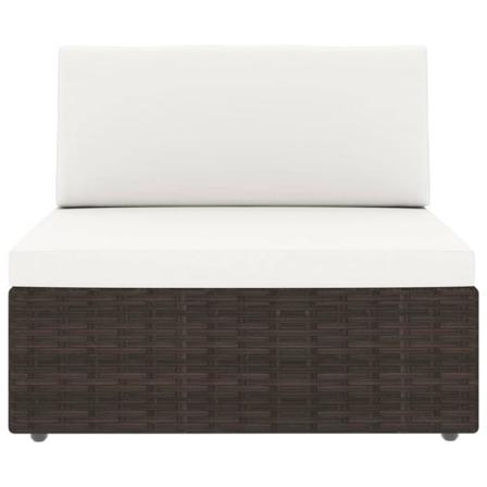 Vidaxl Loungegrupp För Trädgården 9 Delar Konstrotting Brun Brun