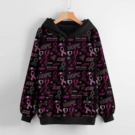 Dam Pumpa Print Toppar Dragsko Långärmad Pullover Hoodies