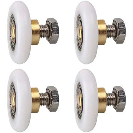4 stk. brusehjul, rulle caster hjul til brusedør, skydedøre, dørudskiftningshjul til rulle (20MM)