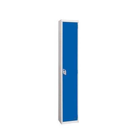 Wet area locker, 1 door, 1800x300x300 mm, dark blue