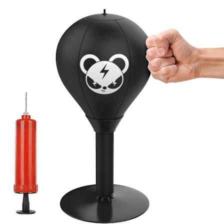 Punching Bag Stress Buster - Bord Punching Bag med Sterke Sugekopper - Tung Arbeidsbelastning Stress Relief - yuyu Bear