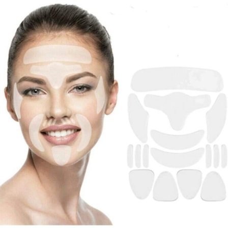 Ansigtsplastre Anti-Aging - Rynkebeskyttelse i panden, Rynker ved øjnene