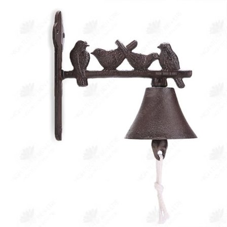 HTBE Gjutjärnsklockor retro nostalgisk B&B innergård ytterdörr kreativ dekoration vägghängande dörrklocka Europeisk och amerikansk stil