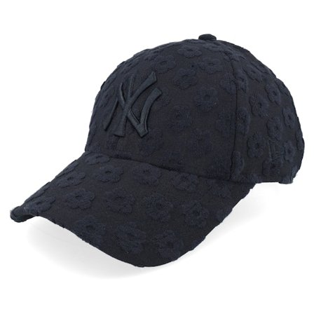 New Era - MLB - Black - adjustable - Cap - New York Yankees Womens Floral Towelling 9FORTY Black Adjustable - Hatstore