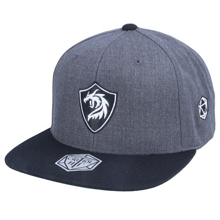 Critiql Hit - Grå snapback Kasket - Dragon Shield Emblem Charcoal/Black Snapback @ Hatstore